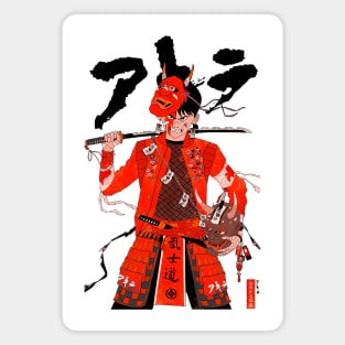 Japanese Samurai Warrior Anime Style Magnet